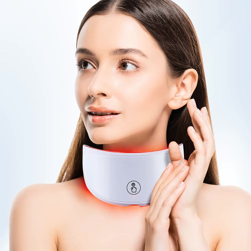 LED Gesichtsmaske – 7 Farben & Hals-Rotlichttherapie