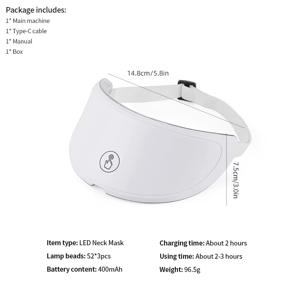 LED Gesichtsmaske – 7 Farben & Hals-Rotlichttherapie