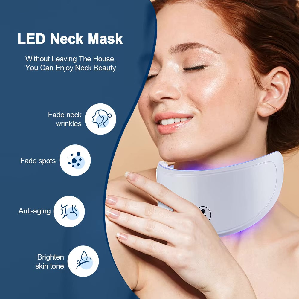 LED Gesichtsmaske – 7 Farben & Hals-Rotlichttherapie