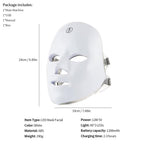LED Gesichtsmaske – 7 Farben & Hals-Rotlichttherapie