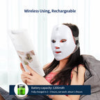 LED Gesichtsmaske – 7 Farben & Hals-Rotlichttherapie