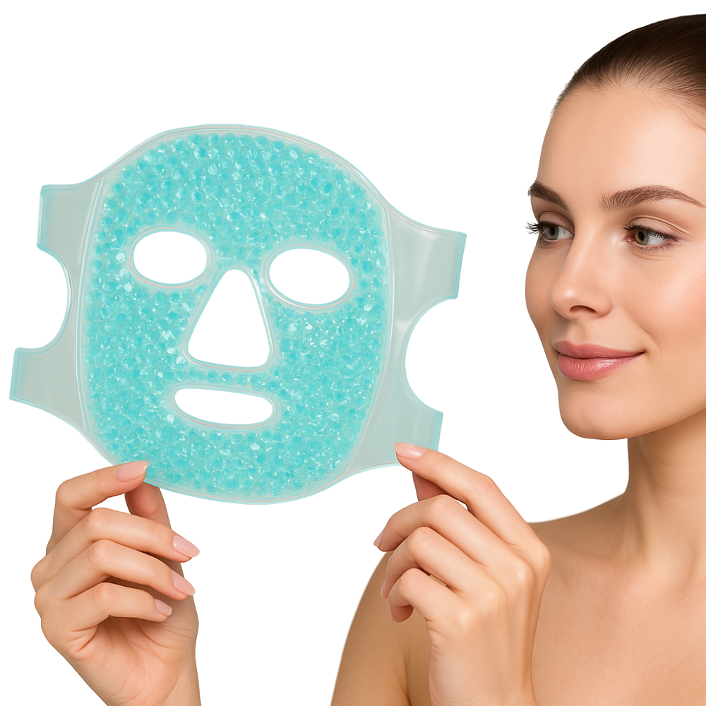 Nuvalis Ice Mask transparent – Kühlmaske mit verstellbarem Klettverschluss