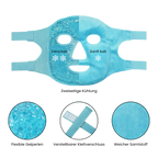 Nuvalis Ice Mask flexible Gelperlen – zweiseitige Kühlung für Gesicht und Augen